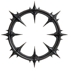 Dark Metal Spiked Circle Design