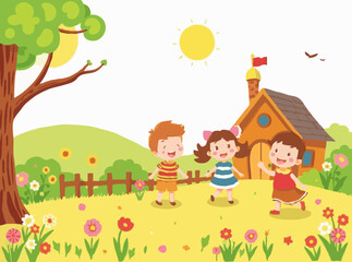 Bright and Cheerful Vectors for Children's Stories