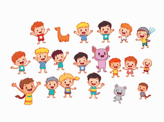 Joyful Cartoon Characters Bundle for Colorful Kids' Storytelling