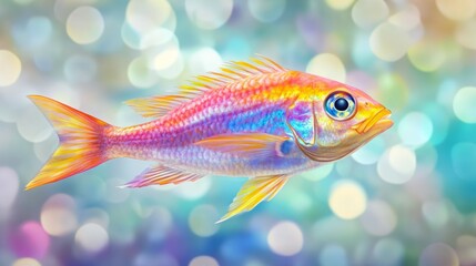 Fototapeta premium Vibrant Rainbow Fish in Sparkling Water