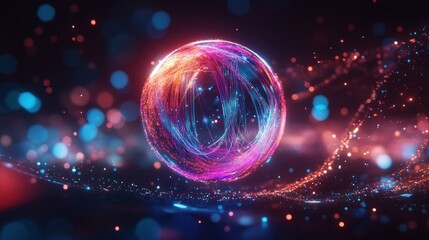 Enigmatic Luminous Sphere: A Symphony of Light and Energy