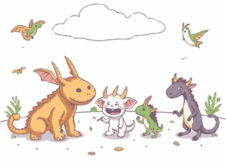 Imaginative Fantasy Creatures for Children's Tales