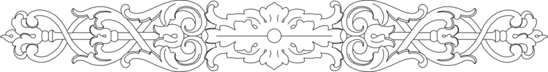 sketch vector silhouette illustration carving ornament decoration accessories floral background abstract modern classic vintage