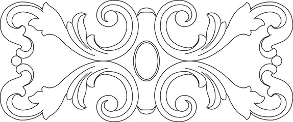 sketch vector silhouette illustration carving ornament decoration accessories floral background abstract modern classic vintage 