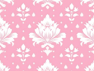 Pink Damask Pattern Design