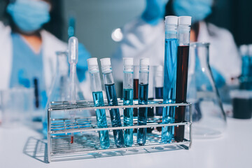 Researchers working in the clinical laboratory