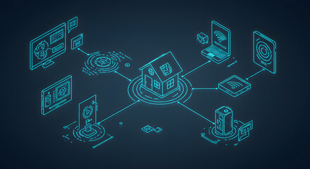 Smart Home Technology Connecting Devices and Automation System