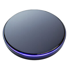 A Futuristic Wireless Charging Pad with Rapid Charging Isolated on Transparent Background