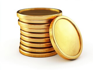 Stack of Gold Coins Representing Financial Growth and Investment