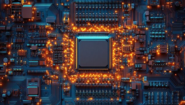 Exploring the Intricate Circuits of a Microprocessor: A Detailed Look at Modern Chip Design and Functioning.