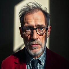 middle aged man in glasses