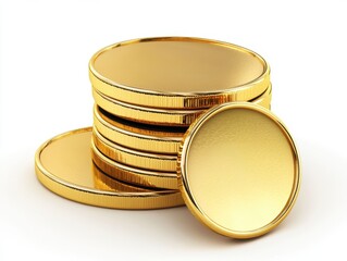 Stack of Gold Coins Representing Financial Growth and Investment