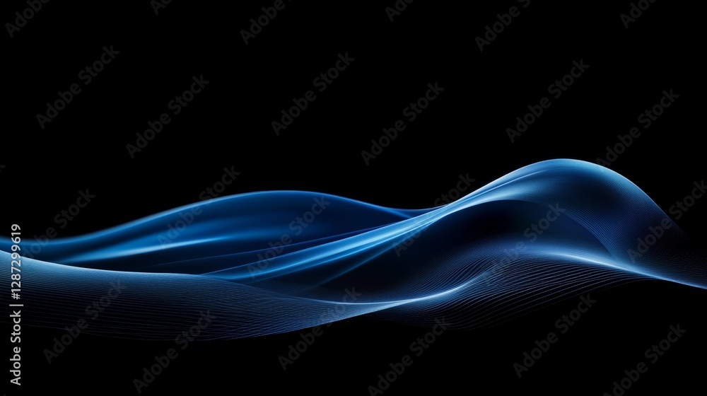 Poster futuristic science and technology concept with abstract digital interface, glowing blue circuit patt