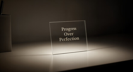 progress over perfection Text