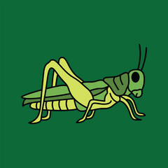 grasshopper vector illustration simple modern flat design