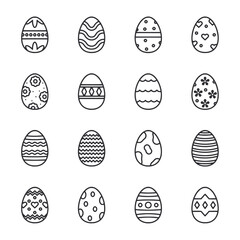A set of eggs with different designs