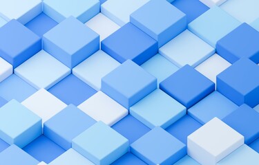 3D背景素材_四角形_青