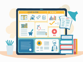 Engrossing Visual Aids for Online Study Guides