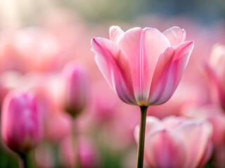 Fototapeta premium pink tulip flower. flower, tulip, pink, nature, spring, blossom, garden, bloom, beauty, flora, plant, flowers, tulips, purple, red, color, petal, floral, park, magnolia, macro, leaf, beautiful, bloomi