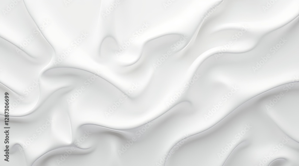 Aufkleber a white fabric with a wave pattern