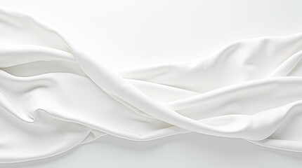 Fototapeta premium A white fabric is folded in half