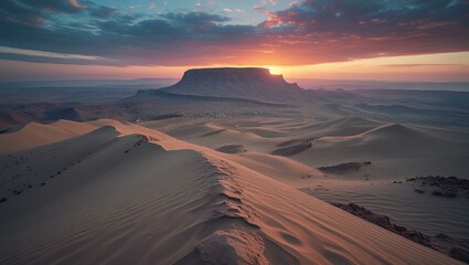 sunset in the desert