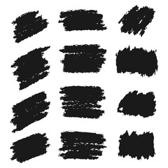 Creative collection of brushes on white background