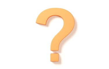 3D素材_クエスチョンマーク_オレンジ