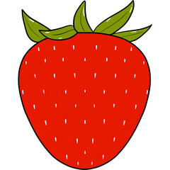 Red strawberry clipart illustration