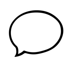 Naklejka premium Clean oval speech bubble, simple and elegant vector art, soft curves, SVG format