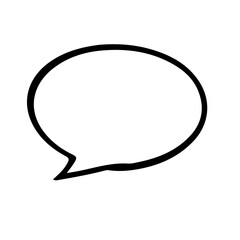 Naklejka premium Clean oval speech bubble, simple and elegant vector art, soft curves, SVG format