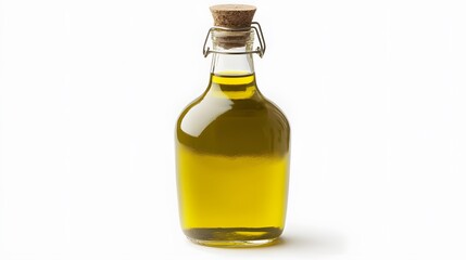 A bottle of olive oil, clean white background, transparent isolate