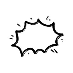 Bubble a pop art comic speech bubble illustration on transparent background