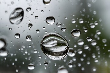 drops of water on glass