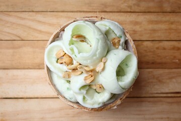 Coconut milk ice cream Thailand style