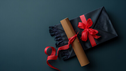 Éxito y logro: Símbolos de graduación y nuevos comienzos