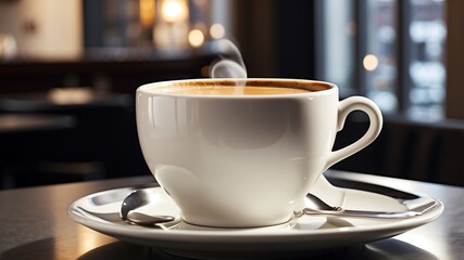 Aromatic Coffee in a Cozy Cafe