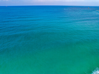 Beautiful sea beach background,Sea surface with small waves in the ocean nature background