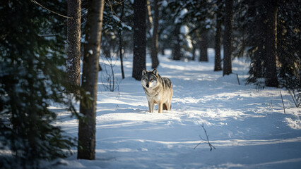 Winter Forest Wolf