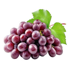 Fototapeta premium Collection of PNG. A Cluster of Red Grapes, isolated on a transparency background.