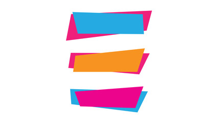Text box set design with different colors, simple speech text with different colors
