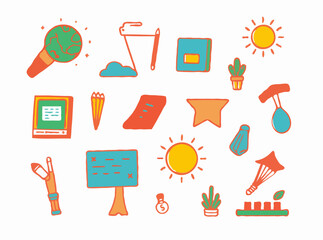 Creative Vector Elements for E-Learning Modules