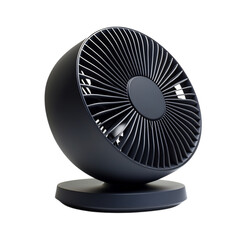 Modern Portable Electric Fan with Oscillation Isolated on Transparent Background