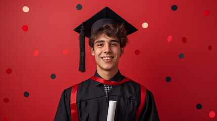 Éxito y logro: Símbolos de graduación y nuevos comienzos