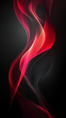 Abstract Red Flowing Design (1)