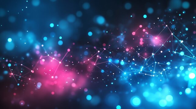 Abstract technology big data background featuring artificial intelligence, cybersecurity, and blockchain concepts with 3d digital data streams, secure server networks, and high-tech data transfer visu