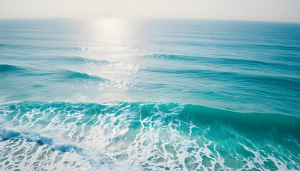 Fototapeta premium sea waves and blue sky