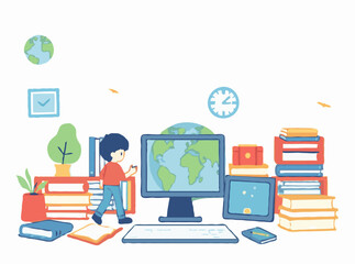 Educational Vector Art for Digital Learning Resources