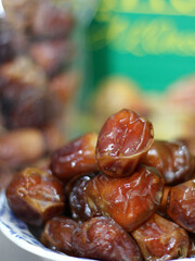 close up dates in a bowl