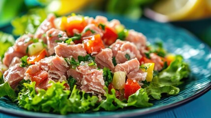 Delicious Tuna Salad with Fresh Vegetables: A Healthy and Flavorful Meal